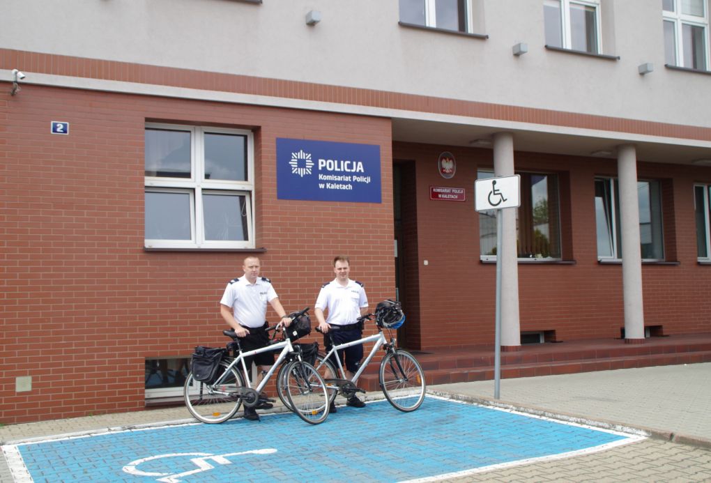 rowerowe patrole policji w Kaletach